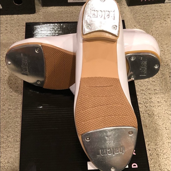 New in Box Balera Student White Patent Tap Shoes Toddler 5M - Picture 2 of 3